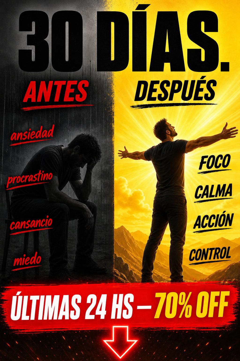Mente Invencible 30 días — Antes y Después — 70% OFF